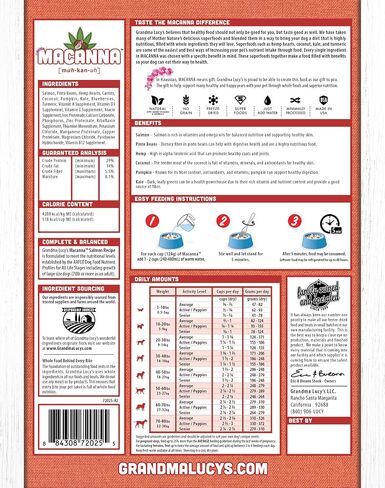 Macanna Grandma Lucy's Grain-Free Turkey Freeze-Dried Dog Food 3 Lbs., Brown in Saudi Arabia