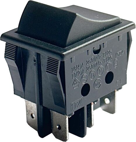 On/Off Boat Rocker Switch Canal TH3 Defond DRH-2415-3 Series DPST 20 A 16 A 125 250VAC Replace Replacement for A Variety Applications PA66 Black Easy Installation Durable in Saudi Arabia