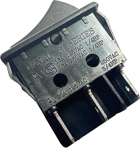 On/Off Boat Rocker Switch Canal TH3 Defond DRH-2415-3 Series DPST 20 A 16 A 125 250VAC Replace Replacement for A Variety Applications PA66 Black Easy Installation Durable in Saudi Arabia