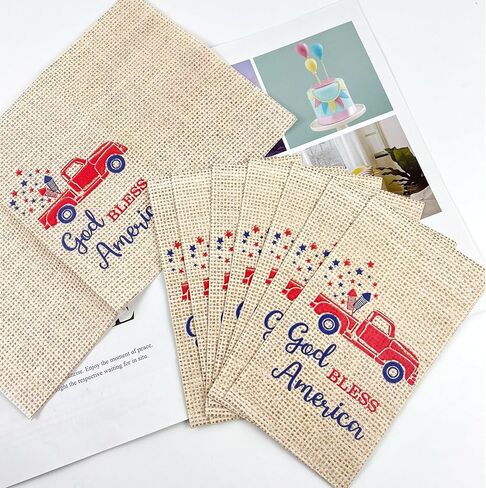 60 Pcs Burlap Printed Napkins, Guest Towels Disposable Bathroom Hand Towels Paper Guest Napkins for Bathroom Kitchen Wedding Camping Cocktail Party 4.3 x 7.9 Inch in Saudi Arabia