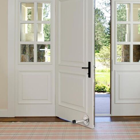 6 قطع سدادات أبواب لاصقة مثبتة على الحائط، سدادة باب من الفولاذ المقاوم للصدأ، سدادة باب ذاتية اللصق 3M مع طرف ممتص للصدمات مطاطي، سدادة باب طويلة لحماية باب الحائط، 2.95 بوصة in Kuwait