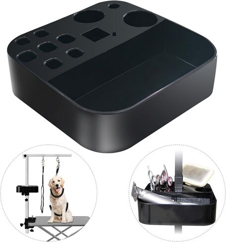 Dog Grooming Arm with Clamp and Grooming Tool Tray-35 inch Height Adjustable Pet Grooming Stand for Medium and Small Dogs for Home in Kuwait