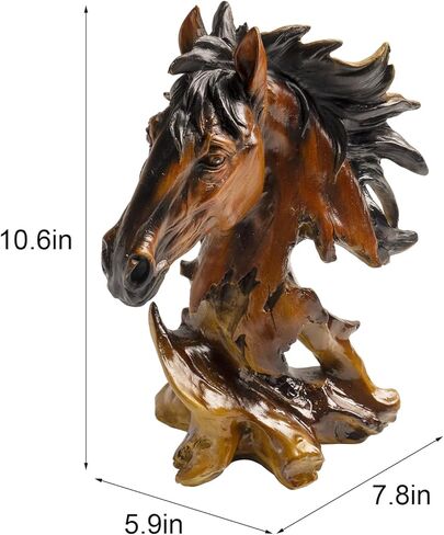 Horse Head Statue, Resin Horse Decor for Home, Best Collectible Figurines Gifts for Horse Lovers in Kuwait