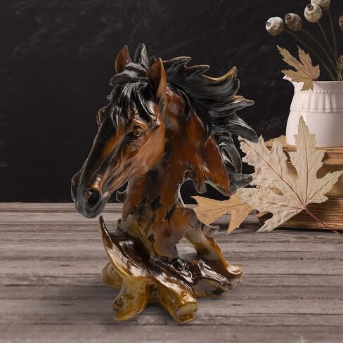 Horse Head Statue, Resin Horse Decor for Home, Best Collectible Figurines Gifts for Horse Lovers in Kuwait