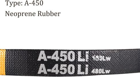 2pcs A-450Li/A18 Drive V-Belt - [13mm Width x 8mm Height] A-Section Rubber Drive Belt Wrapped for Transmission Use, 450mm Inside Circumference in Saudi Arabia