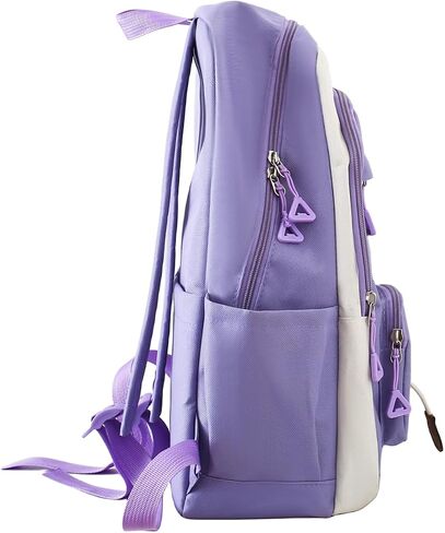 5PCS Kawaii Backpack Set for School Teen Girls,with 1 Plushies and Accessories Rucksack Aesthetic School Bags Cute Bookbag (Blue) in Saudi Arabia