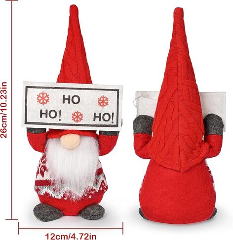 mocoosy 2 حزمة مضاءة عيد الميلاد جنوم أفخم الزينة، اليدوية السويدية Tomte جنوم الحلي مع LED، تضيء الاسكندنافية سانتا قزم الدمى الشمال تمثال لقضاء عطلة عيد الميلاد صينية طاولة الديكور in Kuwait