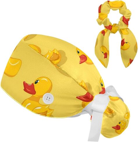 Fun Yellow Duck Adjustable Working Cap with Sweatband Suitable for Men and Women in Saudi Arabia