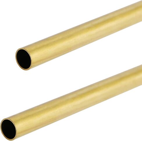Aopin Brass Round Tube Copper Tubing Pipe ID 8mm / 8/25" x OD 10mm / 2/5" Hollow Copper Tubing Seamless Straight Pipe Tubing - 300mm / 1 Ft / 11.81In Length For Brake Line, 2 Pcs in Saudi Arabia
