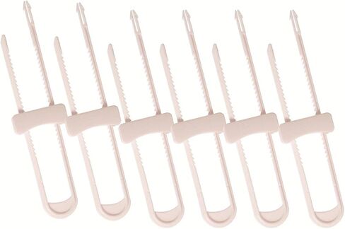 Dreambaby Sliding Cabinet Locks - Child Proof Cabinet Latches - For Kitchen, Bathroom Storage Doors Handles & Knobs - Suitable for Round & D-Shaped Handles - 3 Pack - White - Model L183 | Child Proof Cabinet Locks - Fits Round & D-Shaped Handles - Sliding in Saudi Arabia