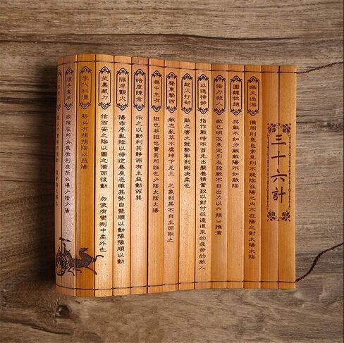 Zzooi Chinese Classic Art The Art of War Bamboo Slips Books Scroll,Master Sun's Art of War in Saudi Arabia