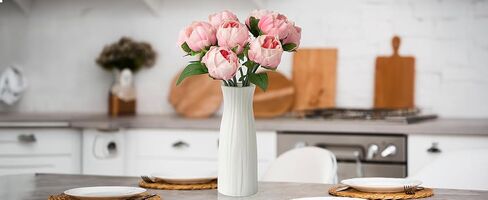 14" Real Touch Latex Peony Bunch Artificial Spring Flowers for Home Decor, Wedding Bouquets, and centerpieces (6 PCS) (Wine) in Saudi Arabia
