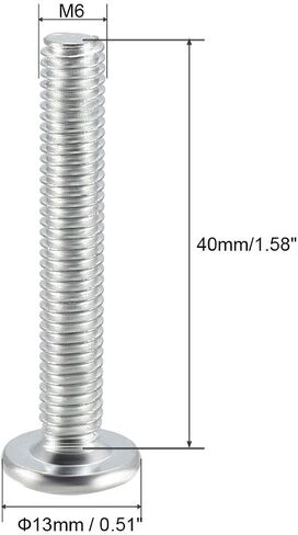 uxcell M6x35mm Phillips Head Machine Screws Zinc Plated Cross Screw Leather Fasteners Bolts, Full Thread Carbon Steel 10Pcs in Saudi Arabia