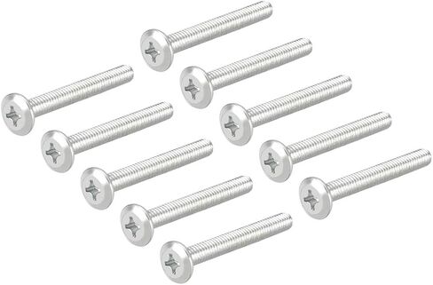 uxcell M6x35mm Phillips Head Machine Screws Zinc Plated Cross Screw Leather Fasteners Bolts, Full Thread Carbon Steel 10Pcs in Saudi Arabia
