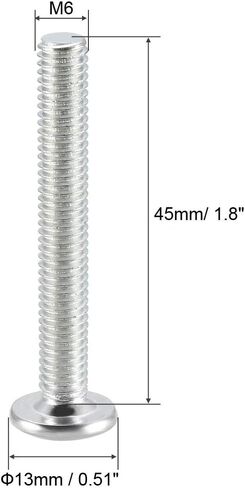 uxcell M6x35mm Phillips Head Machine Screws Zinc Plated Cross Screw Leather Fasteners Bolts, Full Thread Carbon Steel 10Pcs in Saudi Arabia