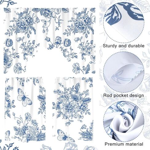 VitalCozy 3 Pcs Valentine's Day Gnome Kitchen Curtain Valance and Tier Set Love Hearts Tree Dwarf Rod Pocket Short Curtains for Kitchen Windows Treatment Living Room, 36 x 60'' Valance, 36 x 30'' Tier in Saudi Arabia