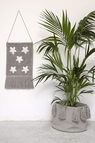 Lorena Canals - Decorative Basket for home storage, nursery, living room, play area, kids' room and much more. Handmade with 100% natural cotton and non-toxic dyes. Natural. Dimensions: 1' x Ø 1' 6''. in Kuwait