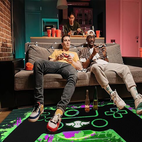 سجادة ألعاب الفيديو لغرفة الأولاد ضوء نيون ممتع سجادة ألعاب الفيديو للأطفال سجادة منطقة غرفة الألعاب سجادة أرضية سجادة الحمام لاعب الأولاد هدايا المنزل غير قابلة للانزلاق سجادة غرفة الألعاب للاعبين الأولاد والأطفال in Kuwait