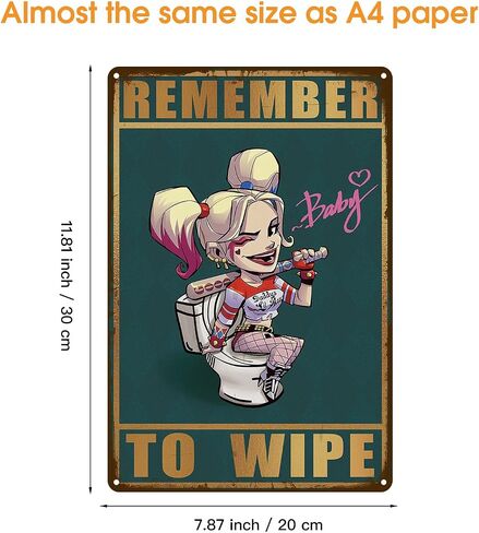 Tin Signs - ARE YOU POOPING? - Sign Funny Retro Metal Poster for Home Interior Decor Bathroom Wall Art Designer Decor Vintage Metal Tin Sign Gift (Black-Bat) in Saudi Arabia