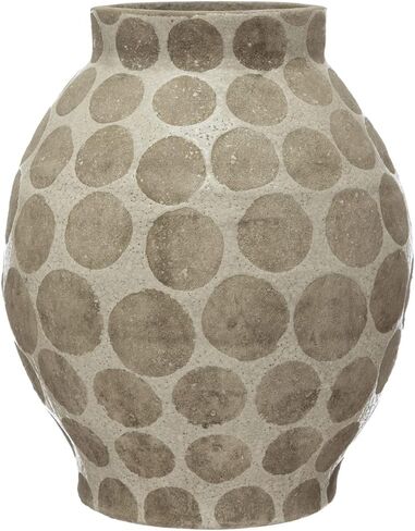 Creative Co-Op Terra-Cotta Vase with Wax Relief Dots in Saudi Arabia