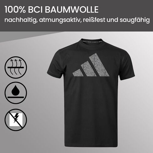 Adidas Short Sleeve Cotton T-Shirt - Unisex Graphic Tee, Workout and Everyday Wear, Active Shirt Men Women, ADICLTSPS-CS in Saudi Arabia
