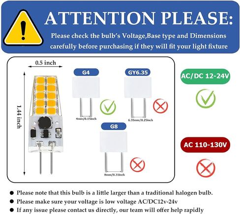 لمبة G4 LED قابلة للتعتيم 12 فولت 24 فولت JC، 20-30 وات T3 G4 مكافئ هالوجين، 2700 كلفن أبيض دافئ، قاعدة G4 ثنائية الدبوس، 300 لومن، إضاءة الثريا/إضاءة المناظر الطبيعية/إضاءة الميكروويف 10 قطع in Saudi Arabia