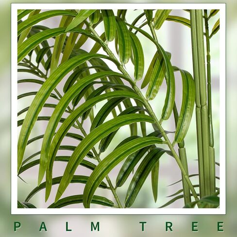 Artificial Areca Palm Tree 5FT Tall Fake Tropical Plants, Realistic Palm Fronds and Trunks, 60" Dypsis Lutescens Trees for Home Garden Indoor Outdoor Office Decor in Saudi Arabia