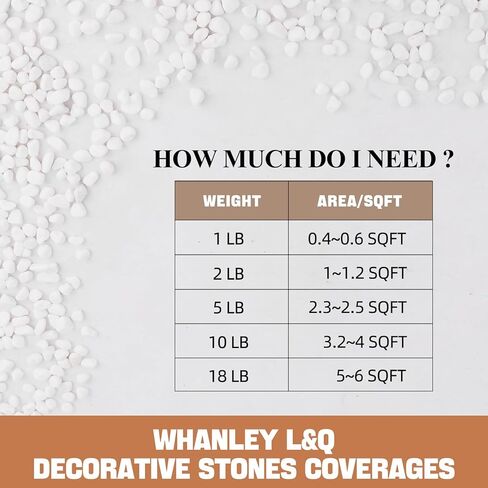 WHANLEY L&Q رمل السيليكا الطبيعي (3 ~ 5 مم) رمل خشن، صخور عصارية، صخور نباتية، حصى حوض السمك، الحصى، حصى البازلاء، حبيبات البستنة، أحجار الزينة، رمل لحفر النار، المواقد، الصخور (1 رطل) in Kuwait