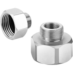 VFAUOSIT Brass Pipe Fitting, Water Hose Adapter, 3/8 inch Male x 1/2 inch Female water pipe adapter 3/8 to 1/2 pipe adapter Reducer Adapter 2 Pieces
