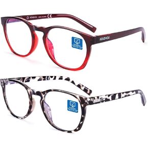 K KENZHOU Computer Reading Glasses Blue Light Blocking Glasses Women Men 2 Pack …