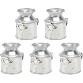 Cabilock 5 Pcs Mini Retro Milk Can Vase Galvanized Milk Jug Metal Flower Vase for Home, Kitchen, Living Room, Farmhouse Landscape Decor in Saudi Arabia