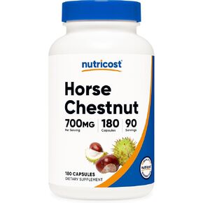 Nutricost Horse Chestnut Extract Capsules 700 MG Per Serving, 180 Capsules, 90 Servings - Non-GMO, Vegan
