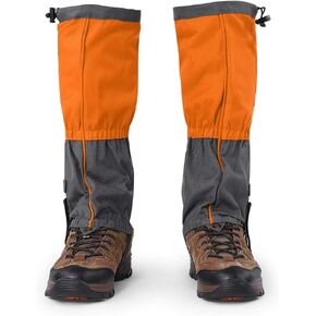 plplaaoo Leg Gaiters, 1Pair Outdoor Waterproof Sports Climbing Hiking Legging Gaiters Shoe, Snow Accessories, Gaiters Gators for Hiking, Boots Cover, Hunting Gear and Equipment for Adults, Hiking