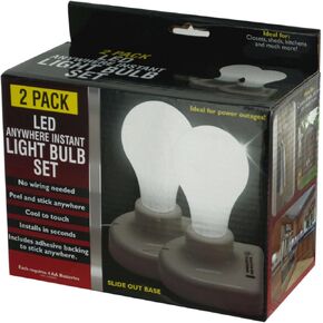StealStreet SS-KI-OL966 LED Anywhere Instant Light Bulb Set, 2 Count (Pack of 1)