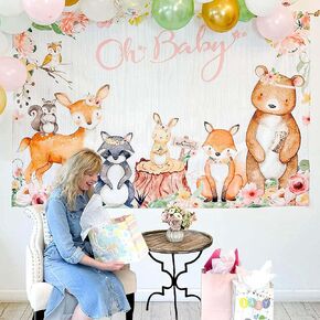 Kate Aspen Woodland Baby Shower Decorations, Photo Backdrop Banner/Photo Prop/Photo Booth, Nursery Decor
