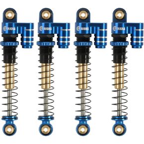 INJORA 43mm Aluminum Threaded Double Barrel Shocks Dampers for Axial SCX24(Gold)