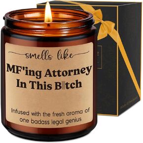 Fairy's Gift Candle, Lawyer Gifts for Women Men, Attorney Gifts - Law School Essentials, Law School Acceptance, Graduation, Bar Exam, Law Student Gifts, Funny Gifts for Lawyers, Future Lawyer