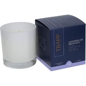 Trapp - No. 25 Lavender de Provence - 7 oz. Signature Candle - Aromatic Home Fragrance with Floral Scent of French Lavender, Clary Sage, & Vanilla Orchid Notes - Petrolatum Wax