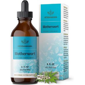 صبغة هيرباماما نبتة الأم - قطرات مهدئة لعافية المرأة - مستخلص عشبة نبتة الأم - مكملات نباتية للنساء - خالية من الكحول والسكر، كمية تكفي لمدة 56 يومًا in Kuwait