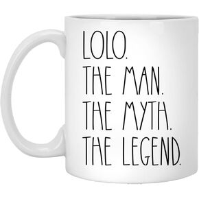 Lolo The Man The Myth The Legend Coffee Mug - Lolo Mug Gifts Christmas - Birthday Gift - Happy Birthday Lolo - Best Lolo Coffee Mug - Father's Day Mug For Lolo 11oz