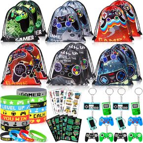 Winrayk Race Car Party Favors Birthday Supplies Racing Drawstring Bags Silicone Bracelet Glow In The Dark Tattoos Keychains Boys Kids Goodie Bag Stuffers Pinata Filler Race Car Birthday Party Supplies