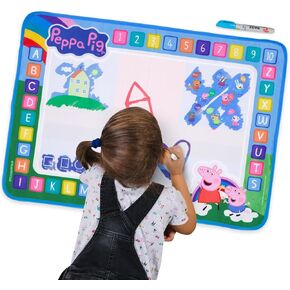 Kids Toys Water Doodle Mat - Peppa Pig 39.37 X 39.30 Inches Reusable Large Painting Writing Color Doodle Mat Drawing Board, Toddler Educational Toys for Age 3 and Up Year Old Girls & Boys