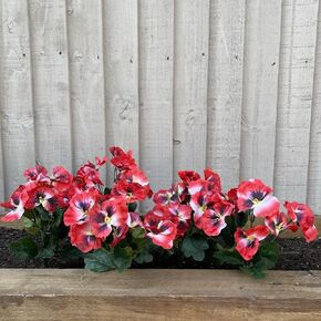 Artificial ​Pansy Flowers - Fake Plants for Outdoor ​or​ Indoor Use - Faux Flower Decorations ​with Fade Resistant Colour - POTS NOT Included (5 Pack - Purple)