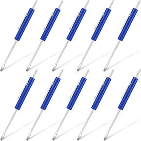 10 Pieces Pocket Screwdriver Set with Clip Double End and Slotted Two-use Screwdriver Set Pocket Mini Pocket Screwdrivers for Mechanics, Electricians, Electronic Technicians, Assemblers (Blue)