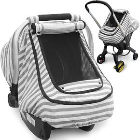 Waterproof Baby Car Seat Cover，Cold Weather Carseat Cover for Babies,Infant Car Seat Cover Canopy for Boy Girls,Windproof Car Seat Canopy for Boys & Girls, Keeps Babies Warm and Cozy