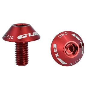 2Pcs M5 * 12mm Water Bottle Cage Bolts Bike Bottle Holder Screw Bike Fixed Stem Bolts(Red)
