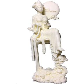Chang’e Statue,Chinese Mythological Characters Chang’e Sculpture,Goddess Statue for Home Office Decor