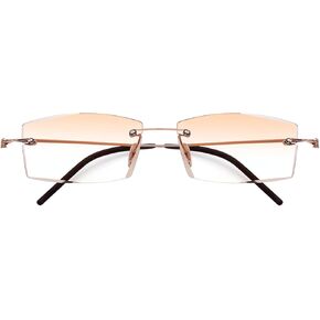 TERAISE Lightweight Screwless Reading Glasses,Diamond Cut Lens, Unisex, Blue Light Blocking Computer Glasses