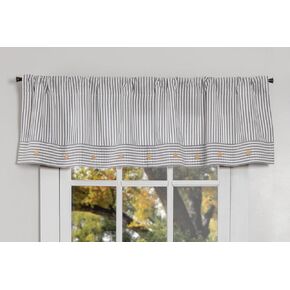 Piper Classics Farmhouse Ticking Stripe Blue 60" Valance