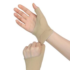 Thumb Wrist Brace Compression Glove with Silicone Pad for Joint Pain Relief Protector Support, Soft Elastic Fabric Thumb Splint Sleeve Liner for Women and Men (Medium)